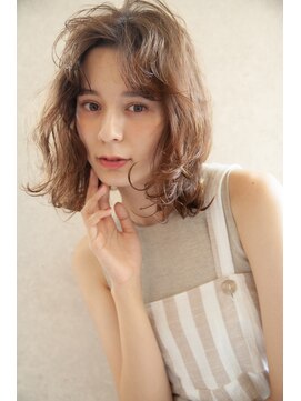 ケイト(kate) 【kate 大宮】パーマ風ボブ×ヌーディーベージュ