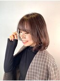 女性らしいナチュラルボブ