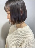 【三ツ井純】ブルーブラック 切りっぱなしボブ 簡単スタイリング