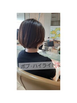 ビフィーノ イーリス 川西店(bifino iris) ボブ×ハイライト
