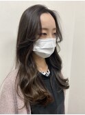 韓国ヘア　レイヤーカット　おくれ毛　モテ髪　ヨシンモリ