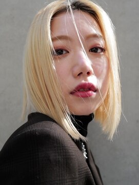 アレンヘアー 富士宮店(ALLEN hair) ハイトーンボブ_金髪ブロンド_ビタミンカラー