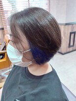 オーブ ヘアー リリー 博多2号店(AUBE HAIR lily)&nbsp;インナーカラーロイヤルブルー