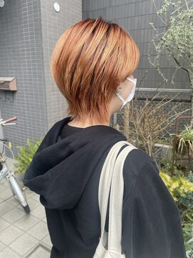 美容室ポール 西葛西店(PAUL) オレンジベージュ×マッシュウルフ