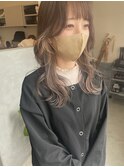 韓国レイヤー×暖色グレージュ×インナーカラー
