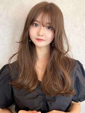 ルームバイシー 新宿(Loom. by Sea) グレージュカラー/韓国風前髪/斜めバング/ワンホンヘア/新宿