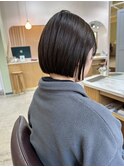 ミニボブ×グレージュ