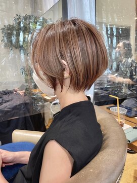 バンプ ギンザ(BUMP GINZA) 30代、40代/丸みくびれショートボブ×白髪染めハイライト/大宮