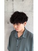 王道波巻きパーマ