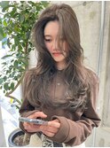 韓国/酸性ストレート/髪質改善/縮毛矯正/オリーブベージュ/立川