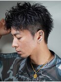 ツイストウェットアップバング