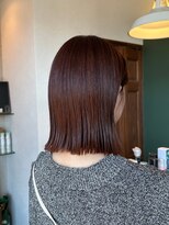 シェール(cher)&nbsp;切りっぱなしボブ/ブラウンレッド