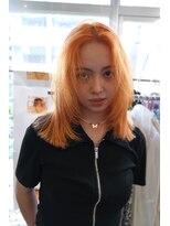 ネス(ness)&nbsp;ペールオレンジ／オレンジルイヤー／切りっぱなし/ケアブリーチ