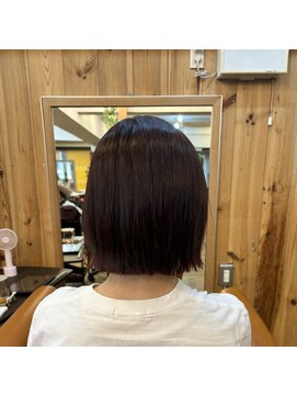エルムトウキョウ(ELM Tokyo) 赤味系ぷっつとボブ☆ビフォーアフター