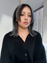 ノラ シンディ(NORA CYNDY)&nbsp;ブルーシルバー×ブラック　フェイスフレーミング