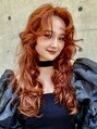 ピークアブー 銀座並木通り(PEEK-A-BOO) 重めのロングヘアは明るめオレンジで抜け感を！