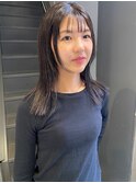 大人可愛い大人美人くすみカラーオリーブアッシュブラウン