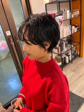 シャンプーボーイ セントラル 博多(SHAMPOO BOY central) ショート/ショートボブ/ハイライト/切りっぱなし/博多