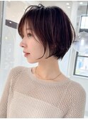 イメチェン外ハネボブ美髪ワイドバングレイヤーショート/大宮