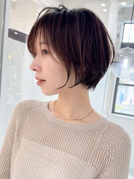 ロンドエニカ 大宮(Lond enika) イメチェン外ハネボブ美髪ワイドバングレイヤーショート/大宮