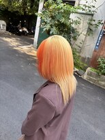 ウィルゴ(VIRGO) 抜きっぱなしブロンド/ポイントインナーカラー/オレンジ
