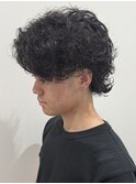 メンズマッシュウルフパーマシャドウパーマスパイラルパーマ