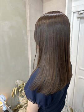 ファビ 渋谷(Fab) くびれヘア/暗めカラー/アプリコットオレンジ/縮毛矯正