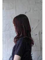 髪と生活 美容室 暗めのレッド系カラー