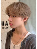 ノラ シンディ(NORA CYNDY)&nbsp;韓国メンズシースルーマッシュケアブリーチミルクティーベージュ