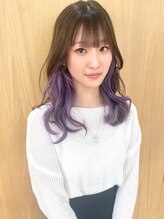 ヘアーガーデン シュシュ(hair garden chou chou)&nbsp;【salon workスタイル】レイヤー・インナーホワイトラベンダー