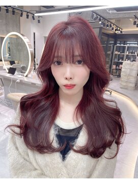 ロンドメリア 天神大名店(Lond Melia) イメチェンヘアスタイル小顔に見せるヘアココアベージュ