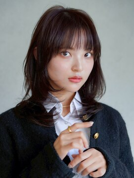 アルバム 渋谷パルコ(ALBUM) 前髪カット韓国ヘア顔周りレイヤーくびれミディ_F41310