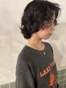 ニーム 栄(nimes) kaon　　ショートレイヤーパーマ　前髪なしパーマ