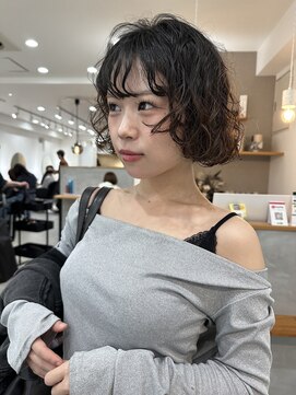 アト(Ato.) ボブのほわほわドライで仕上げるパーマ【mayu】【Ato.明石】