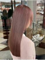アース 会津若松店(HAIR&MAKE EARTH)&nbsp;ピンクベージュ×艶ロング
