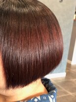 ボヌール ヘアーワークス(Bonheur hair works)&nbsp;髪質改善×チェリーレッド×グレイカラー（白髪染め）