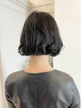ベック ヘアサロン(BEKKU hair salon) キュートなふわくしゅパーマのAラインボブ♪