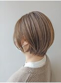 【RECIEL松阪】丸みショート×やわらかベージュ