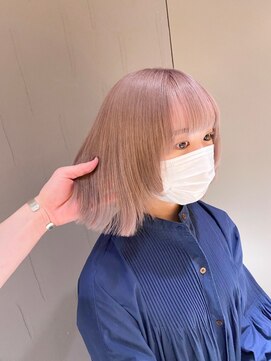 ペレ 渋谷(PELE) YU6_ピンクベージュ ブリーチ2回~