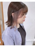 パールカラーが可愛いインナーカラー 