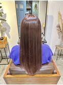 お仕事でも派手すぎない・カシスピンクカラー メテオGLT髪質改善