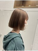 ボブ×ミルクティーベージュ