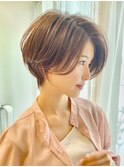 ショートボブ/ハンサムショート/丸みショート20代30代