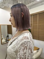 リノショアーズ ショウナン 辻堂店(RinoShores SHONAN)&nbsp;大人可愛いふんわり外ハネボブ外国人風カラーラベンダーピンク