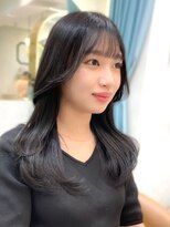 ロンドプランタン 恵比寿(Lond Printemps)&nbsp;ダークブルーブラックカラー　ハイレイヤーくびれヘア