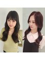 六本木美容室 白金店&nbsp;【韓国風ヘア】#韓国#前髪カット#くびれヘア#ワインレッドカラー