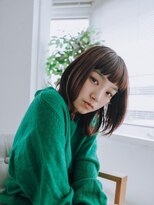 リノ 金山(Rino)&nbsp;デザインカラー/レイヤーカット/ウェットヘア/オリーブベージュ