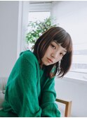 デザインカラー/レイヤーカット/ウェットヘア/オリーブベージュ
