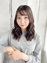 ヘアメイク ナル(hair make nalu)&nbsp;透け感バングの大人ミックスカール