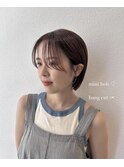 切りっぱなしボブ/姫カット/前髪/原宿神宮前